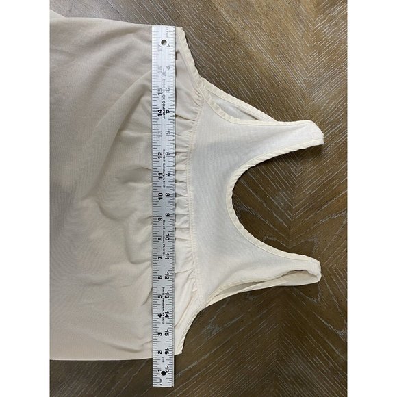 Everlane Womens XS Weekend Dress Ivory Canvas Tiered Sleeveless Cotton Scoop - Picture 7 of 9